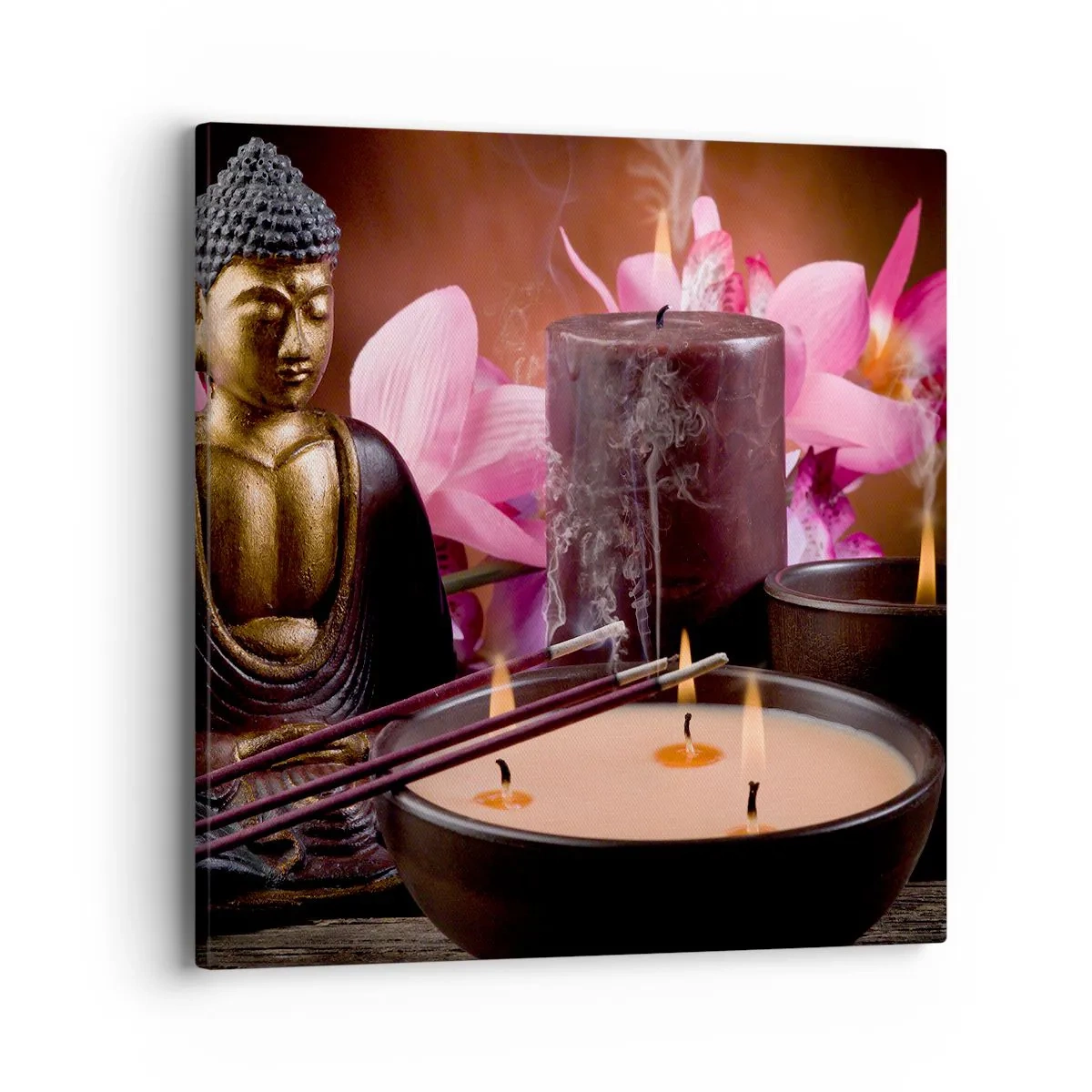 Vászonkép - Megtisztítani az elmét, megnyugtatni a testet - 40x40 cm