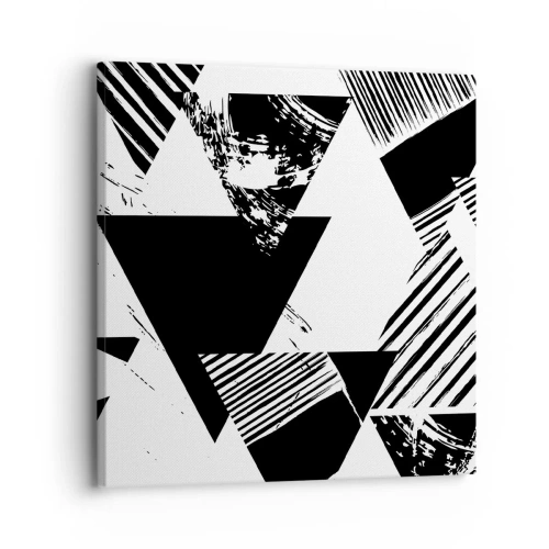 Vászonkép - Háromszögek esője - 30x30 cm