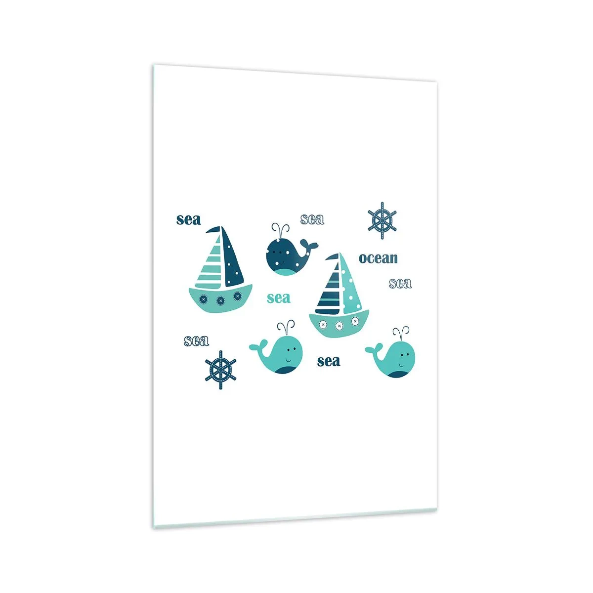 Üveg kép - Tengereken és óceánokon át - 70x100 cm