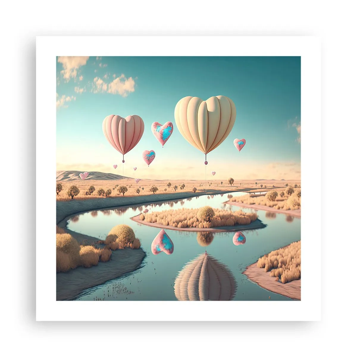 Poszter - A szerelem szárnyalni hagy - 50x50 cm