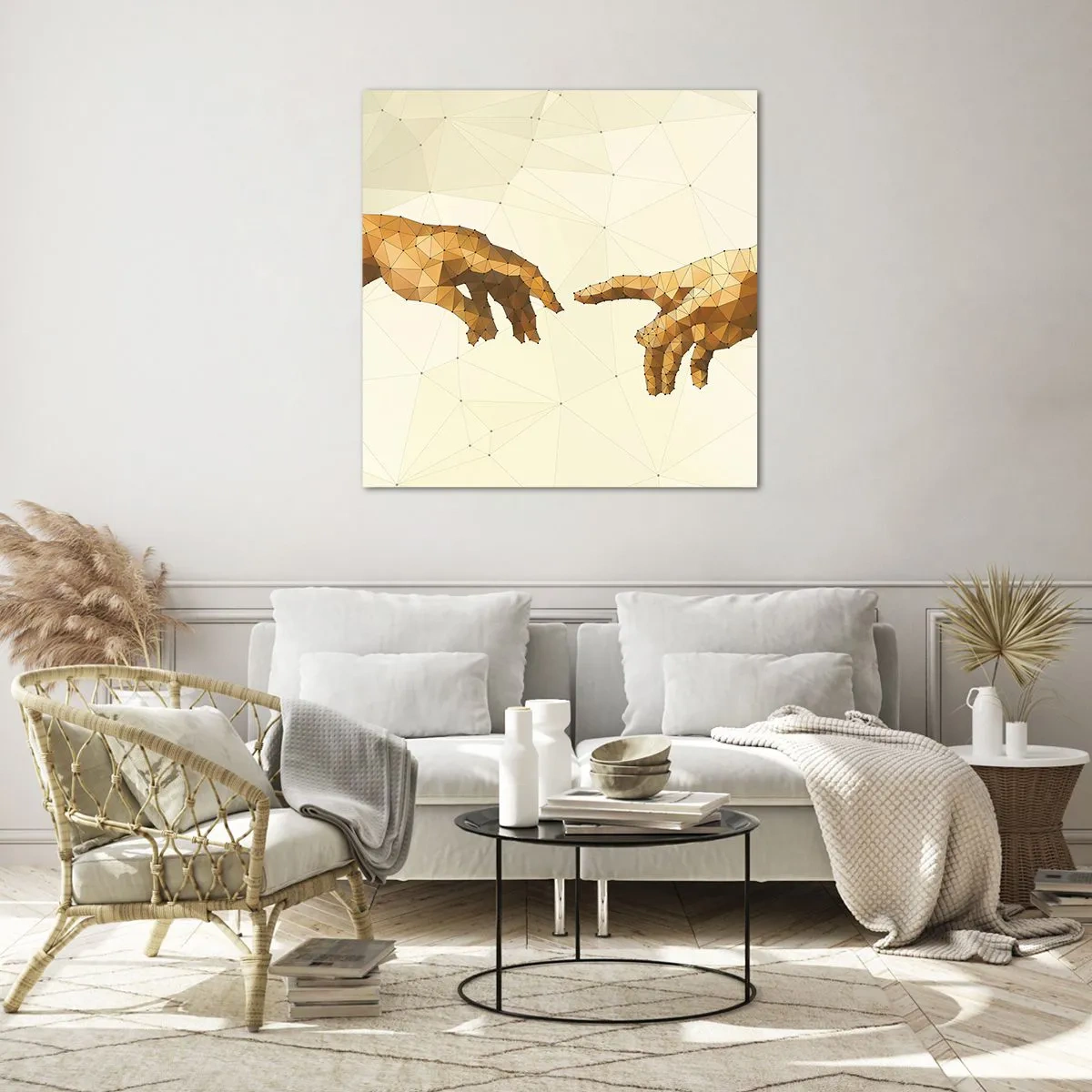 Üveg kép - Isteni geometria - 50x50 cm