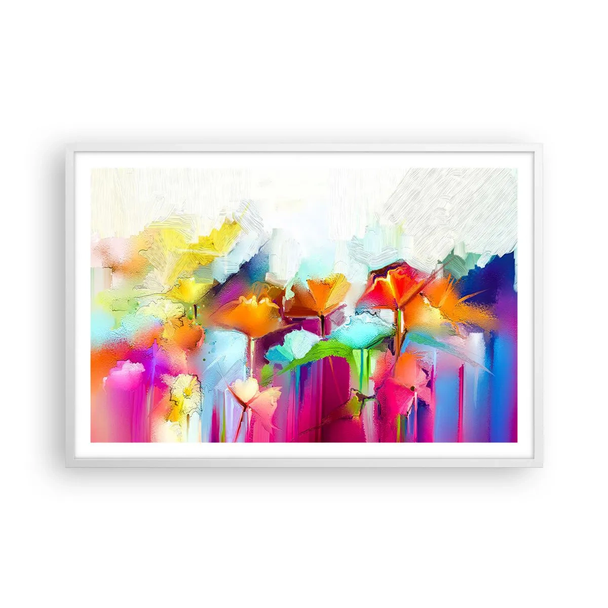 Poszter fekete keretben - Kivirágzott a szivárvány - 91x61 cm