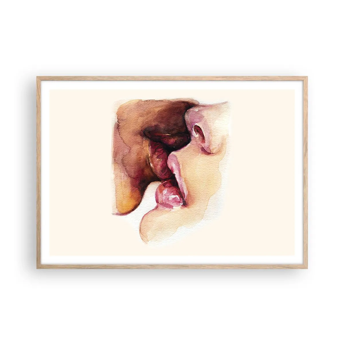 Poszter világos tölgy keretben - Mint éjszaka és nap, föld és ég - 100x70 cm