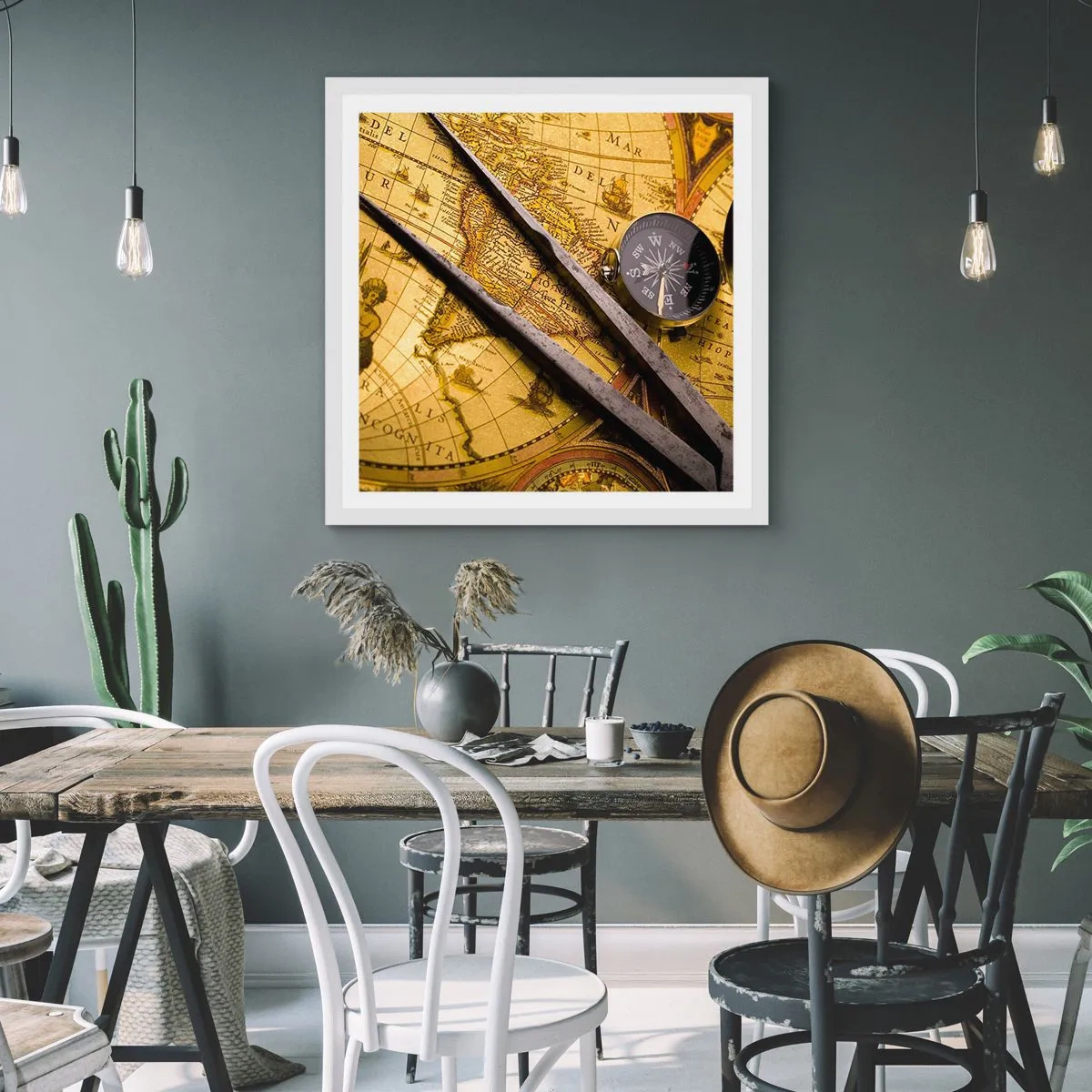 Poszter fekete keretben - Hol vannak ezek a kincsek? - 40x40 cm