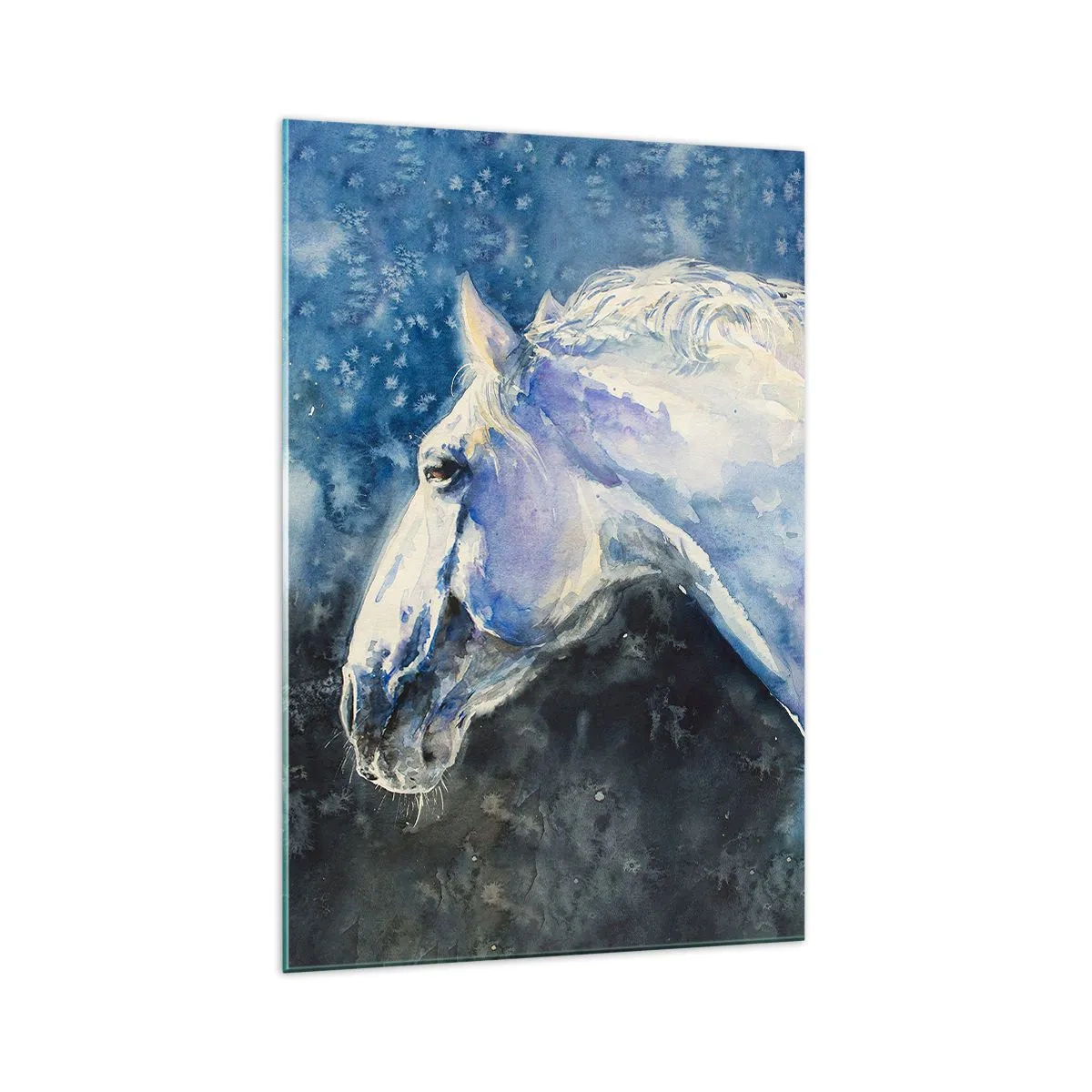 Üveg kép - Portré kék fényben - 70x100 cm