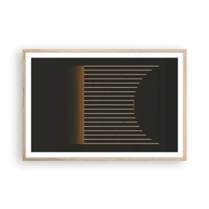 Poszter világos tölgy keretben - Fedezze fel a sötétséget - 91x61 cm