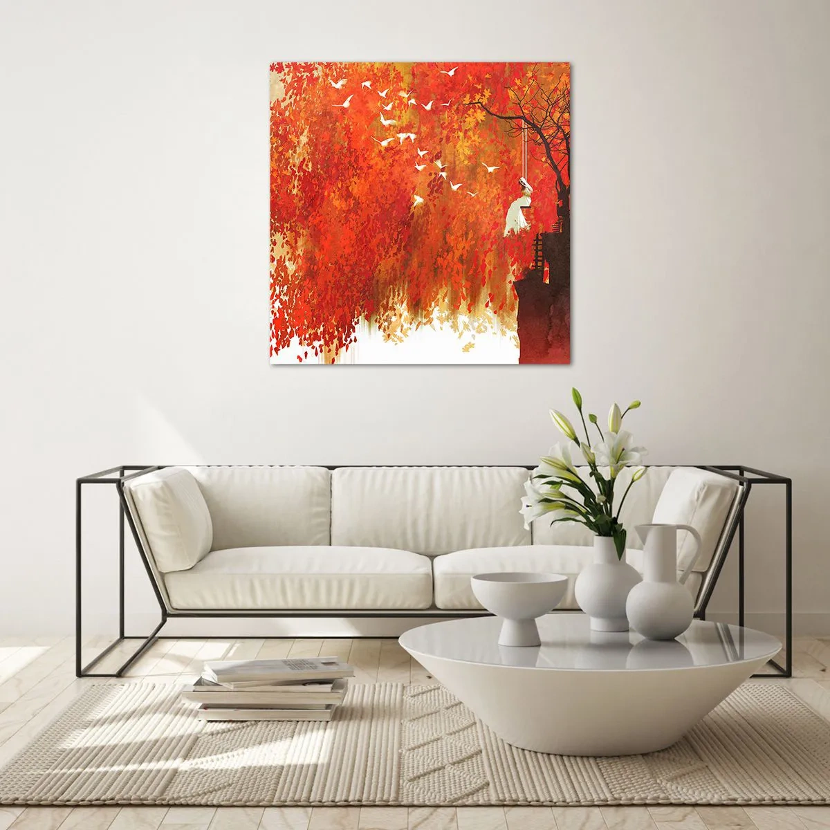 Üveg kép - Repül velünk? - 40x40 cm