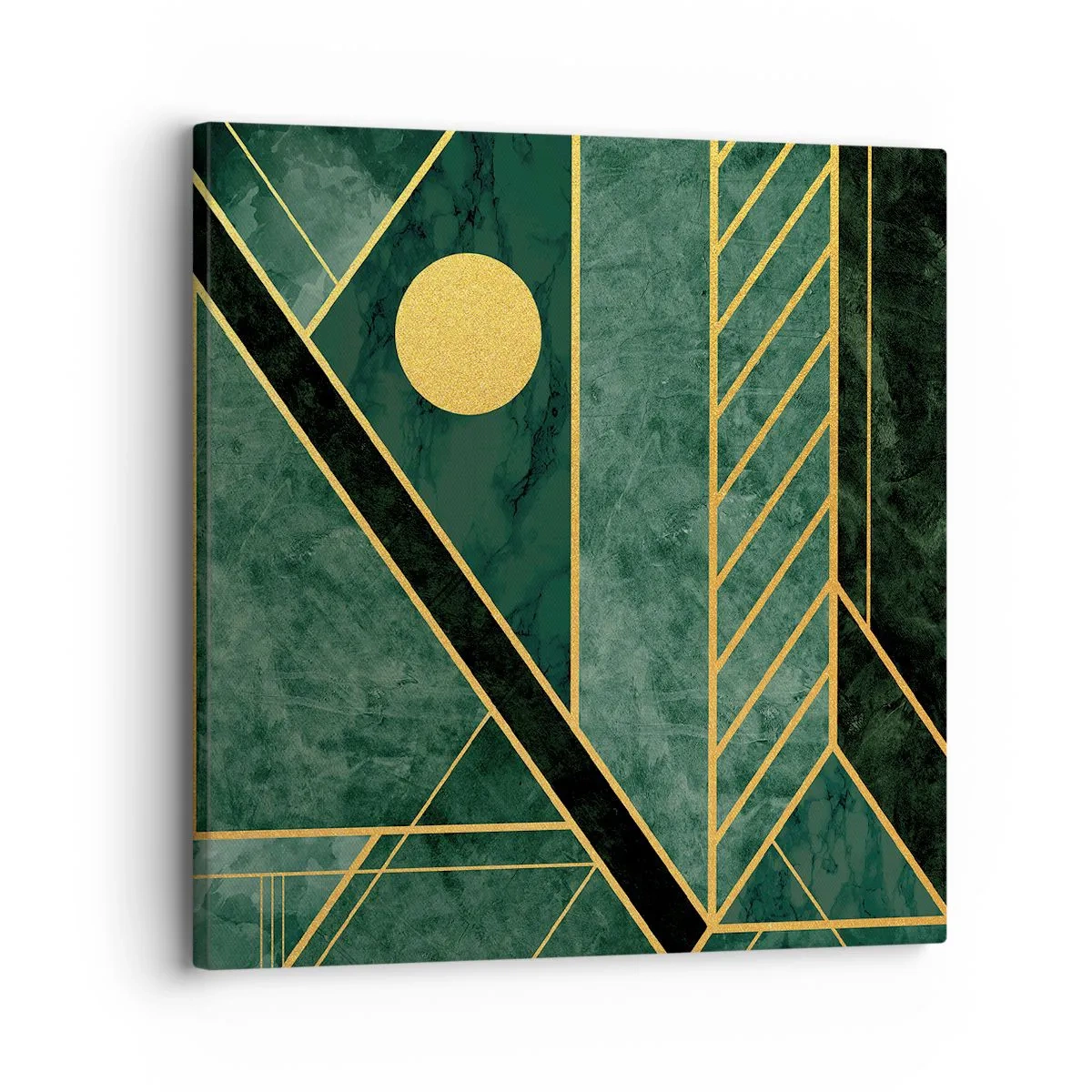 Vászonkép - Az arany és azúrkék dinamikája - 30x30 cm