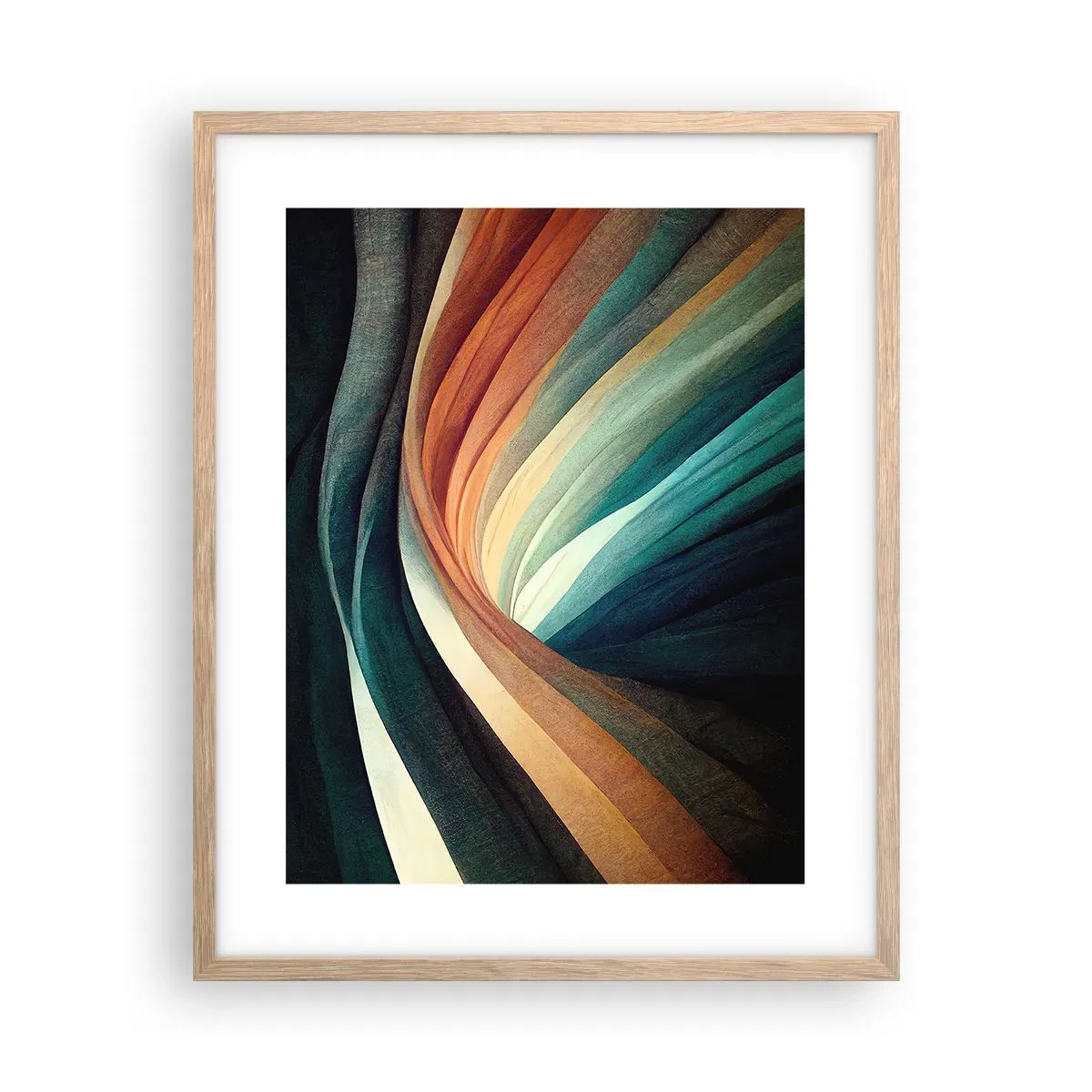 Poszter világos tölgy keretben - Színekből szőtt - 40x50 cm