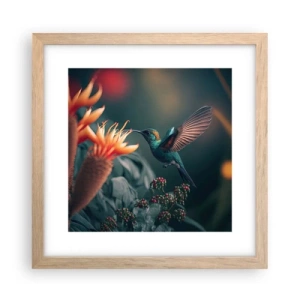 Poszter világos tölgy keretben - Egy igazán színes élet - 30x30 cm