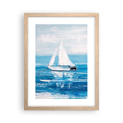 Poszter világos tölgy keretben - Egy barátoddal az oldaladon - 30x40 cm