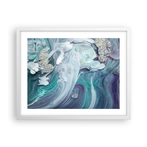 Poszter fekete keretben - Kék áramlatok - 50x40 cm