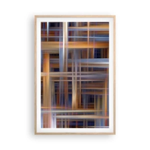 Poszter világos tölgy keretben - Fényből szőtt - 61x91 cm