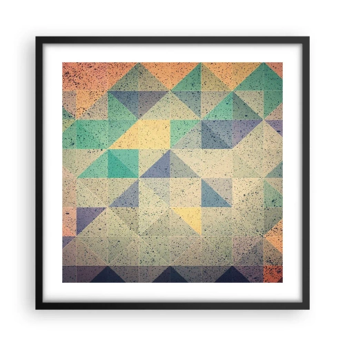 Poszter fehér keretben - A háromszögek köztársasága - 50x50 cm