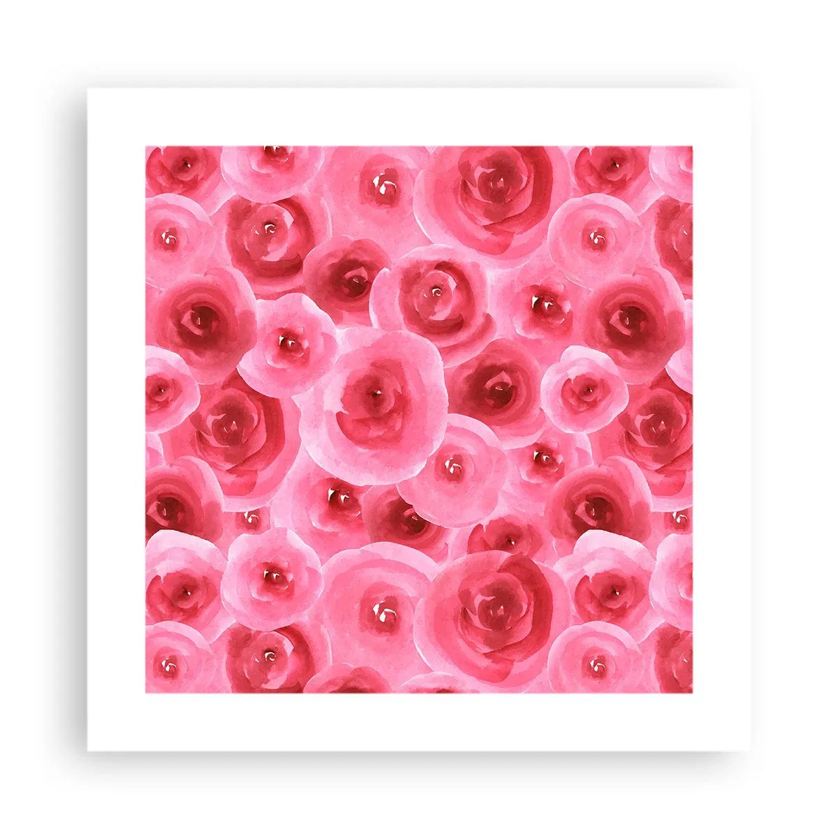Poszter - Rózsák alul és felül - 40x40 cm