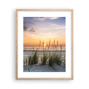 Poszter világos tölgy keretben - Nézz, gondolkozz, érezz - 40x50 cm