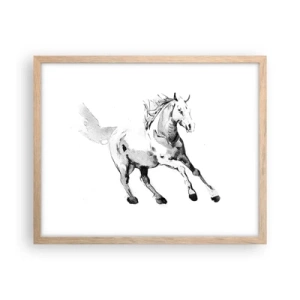 Poszter világos tölgy keretben - Megszelídíthetetlen lélek - 50x40 cm