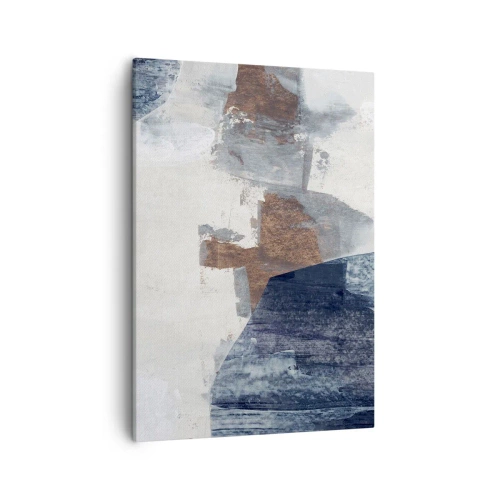 Vászonkép - Kékes barna formák - 50x70 cm