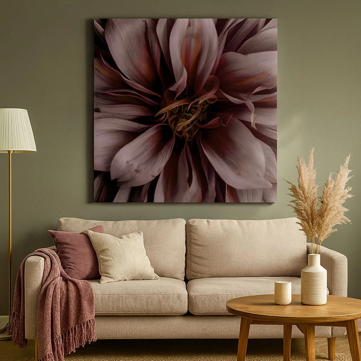 Vászonkép - Virágos szív - 30x30 cm