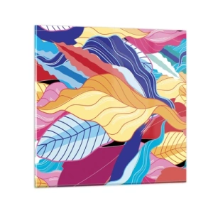 Üveg kép - Színes rendetlenség - 30x30 cm