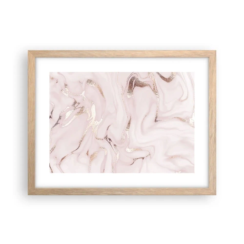 Poszter világos tölgy keretben - Rózsaszín tébolyban - 40x30 cm