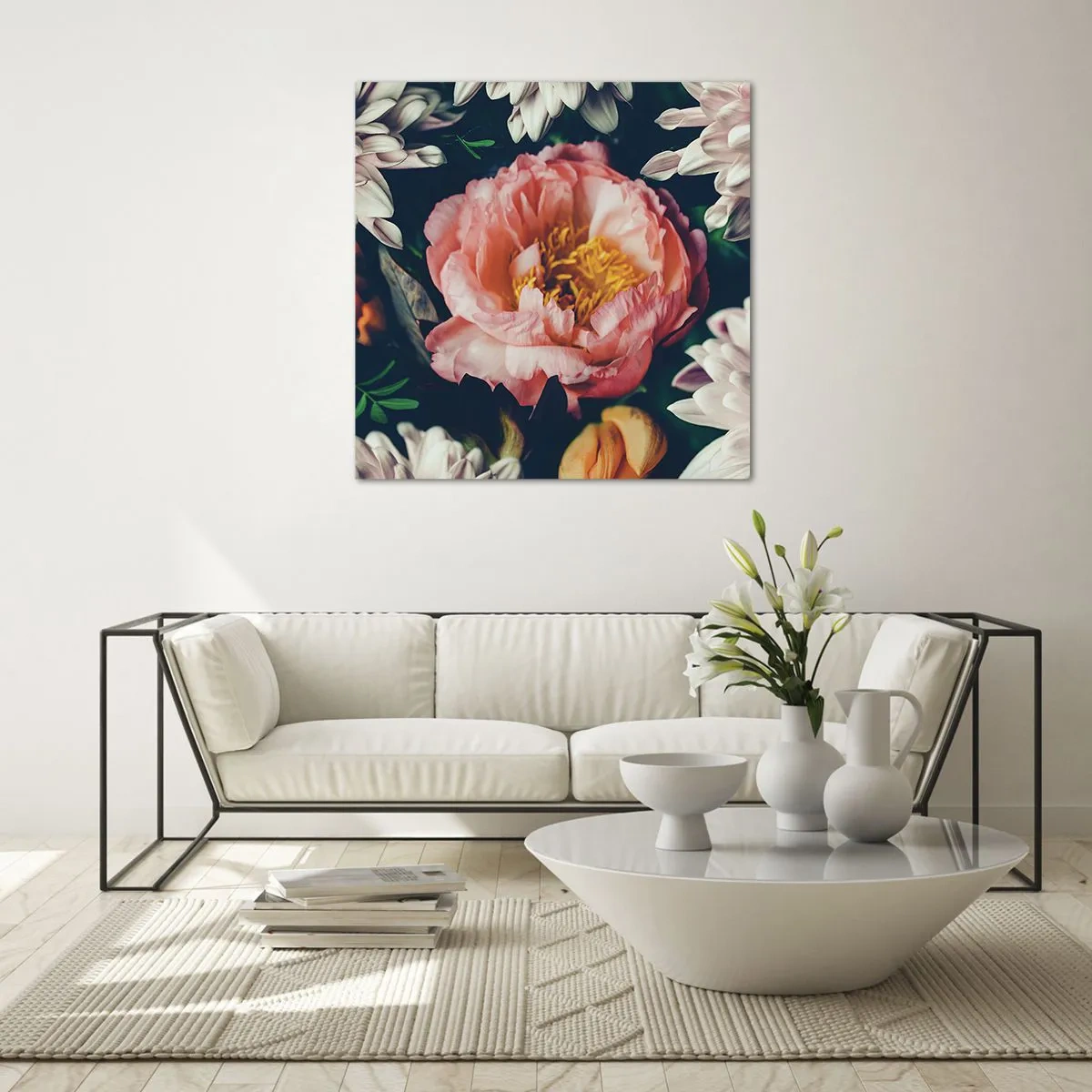 Üveg kép - Barokk pompával - 50x50 cm