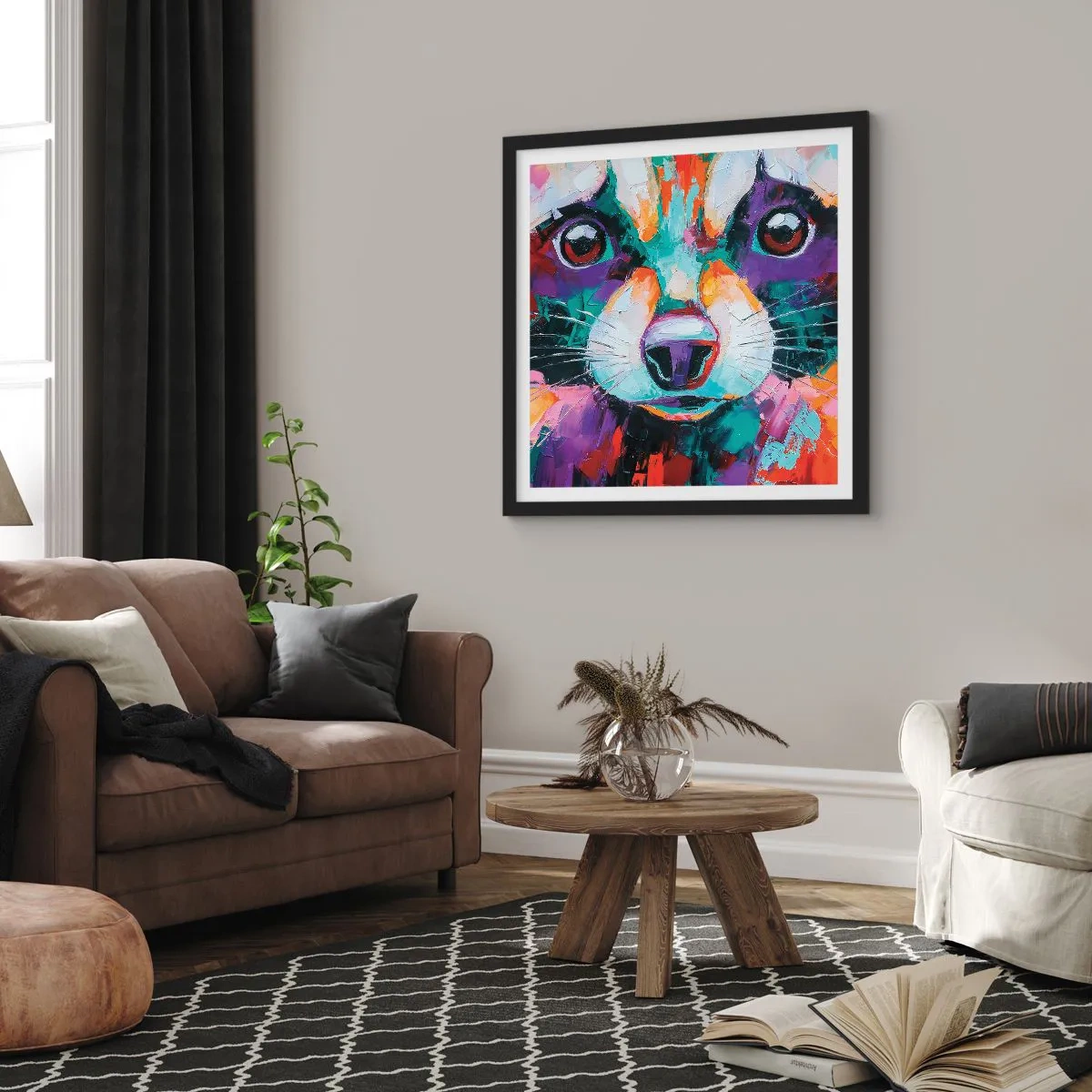 Poszter fehér keretben - Csak jó érzelmek - 60x60 cm