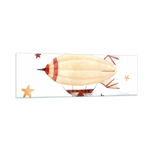 Üveg kép - Léghajó - 160x50 cm