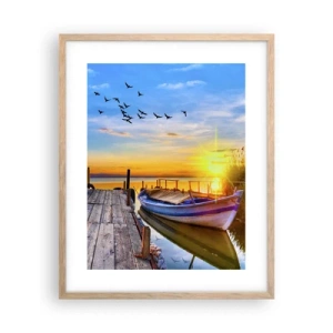 Poszter világos tölgy keretben - Viszlát holnapig - 40x50 cm