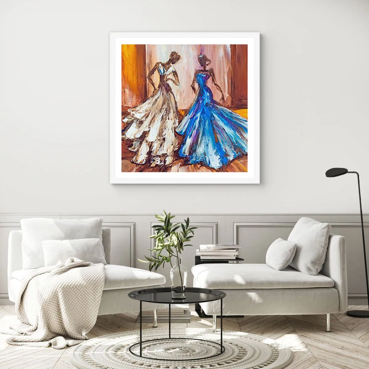 Poszter fekete keretben - Hálás páros - 30x30 cm