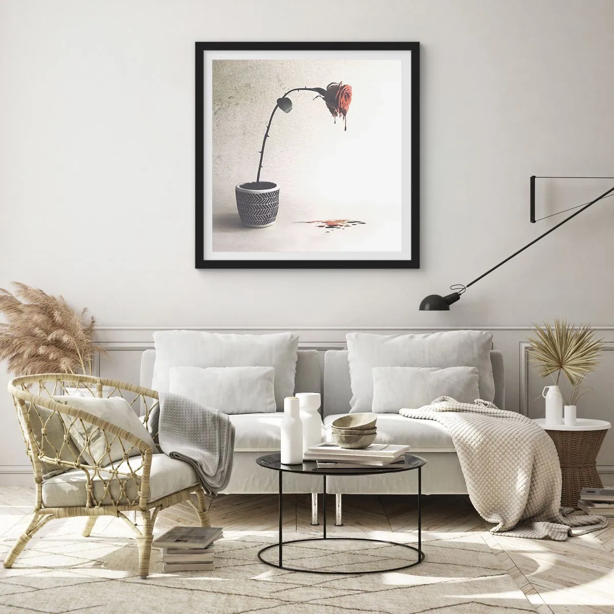 Poszter fehér keretben - Rosa dolorosa - 30x30 cm