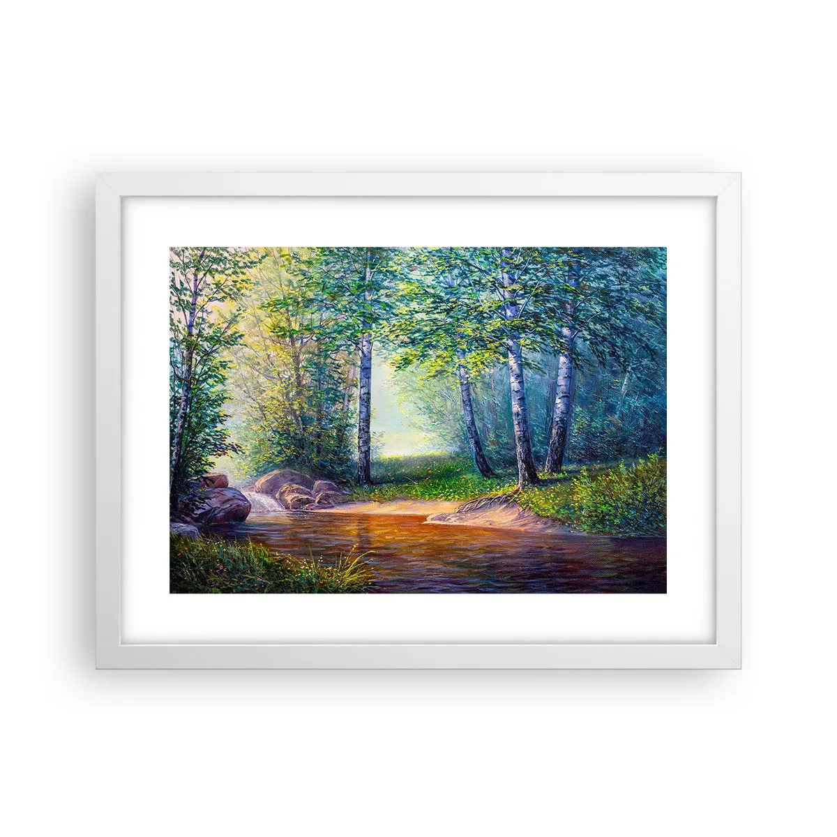 Poszter fekete keretben - Idilli táj - 40x30 cm