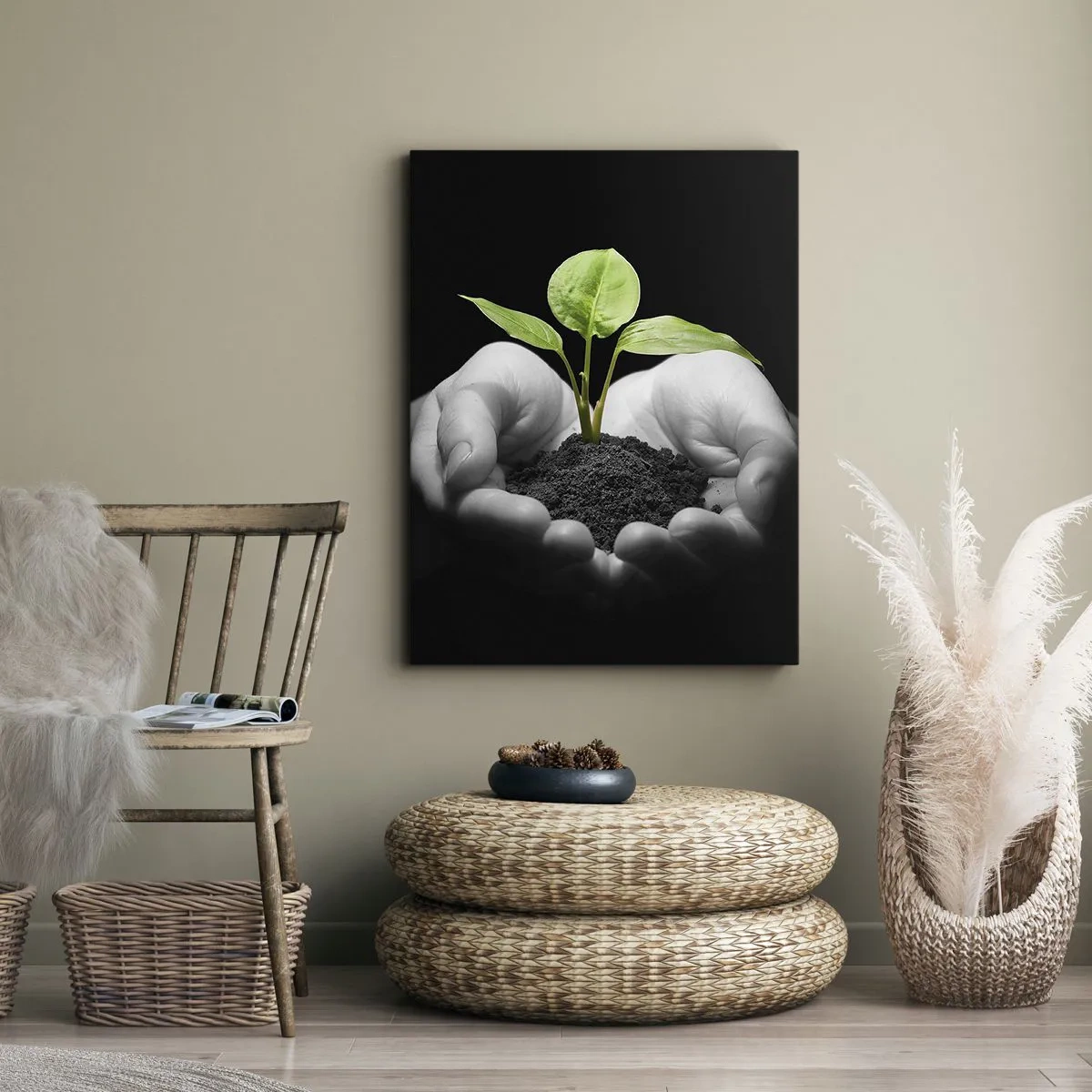 Vászonkép - Szeretem a természetet, védem azt - 65x120 cm