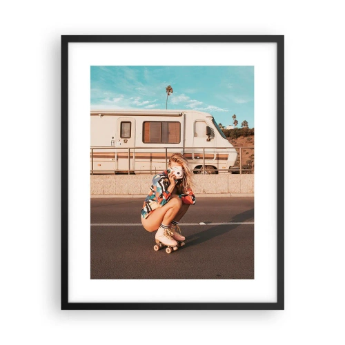 Poszter fehér keretben - Mosolyt kérek! - 40x50 cm