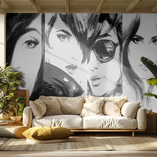 Fotótapéta Premium Sand - A szépség megsokszorozódott - Nő, Női Szemek, Egy nő portréja - 100x70 cm