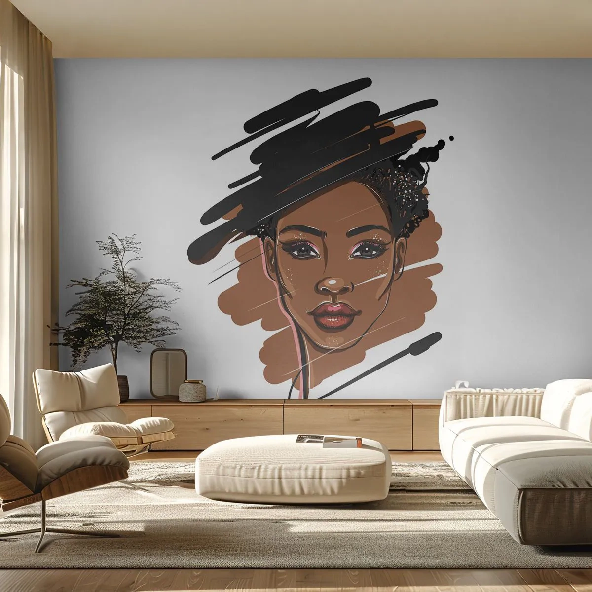 Fotótapéta Premium Canvas - Édes, mint a csokoládé - Nő, Divat, Egy nő portréja - 250x175 cm