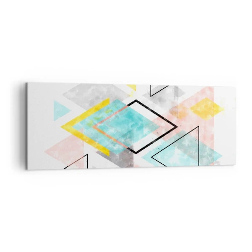 Vászonkép - Geometriai játék - 140x50 cm