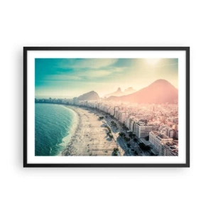 Poszter fehér keretben - Örökös nyaralás Rióban - 70x50 cm