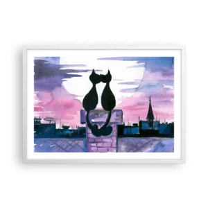 Poszter fekete keretben - Rendez-vous a holdfénynél - 70x50 cm