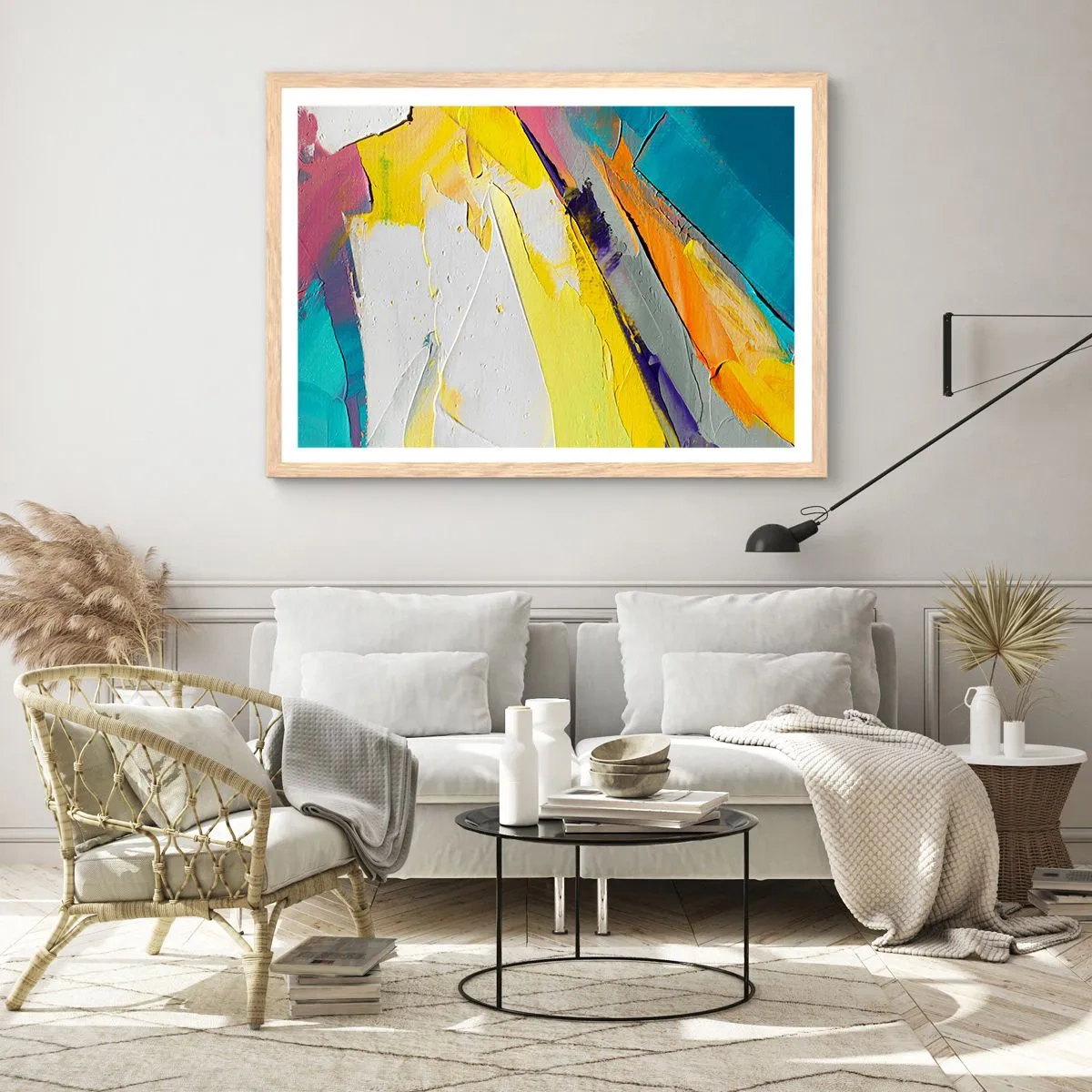 Poszter világos tölgy keretben - A fény anatómiája - 91x61 cm