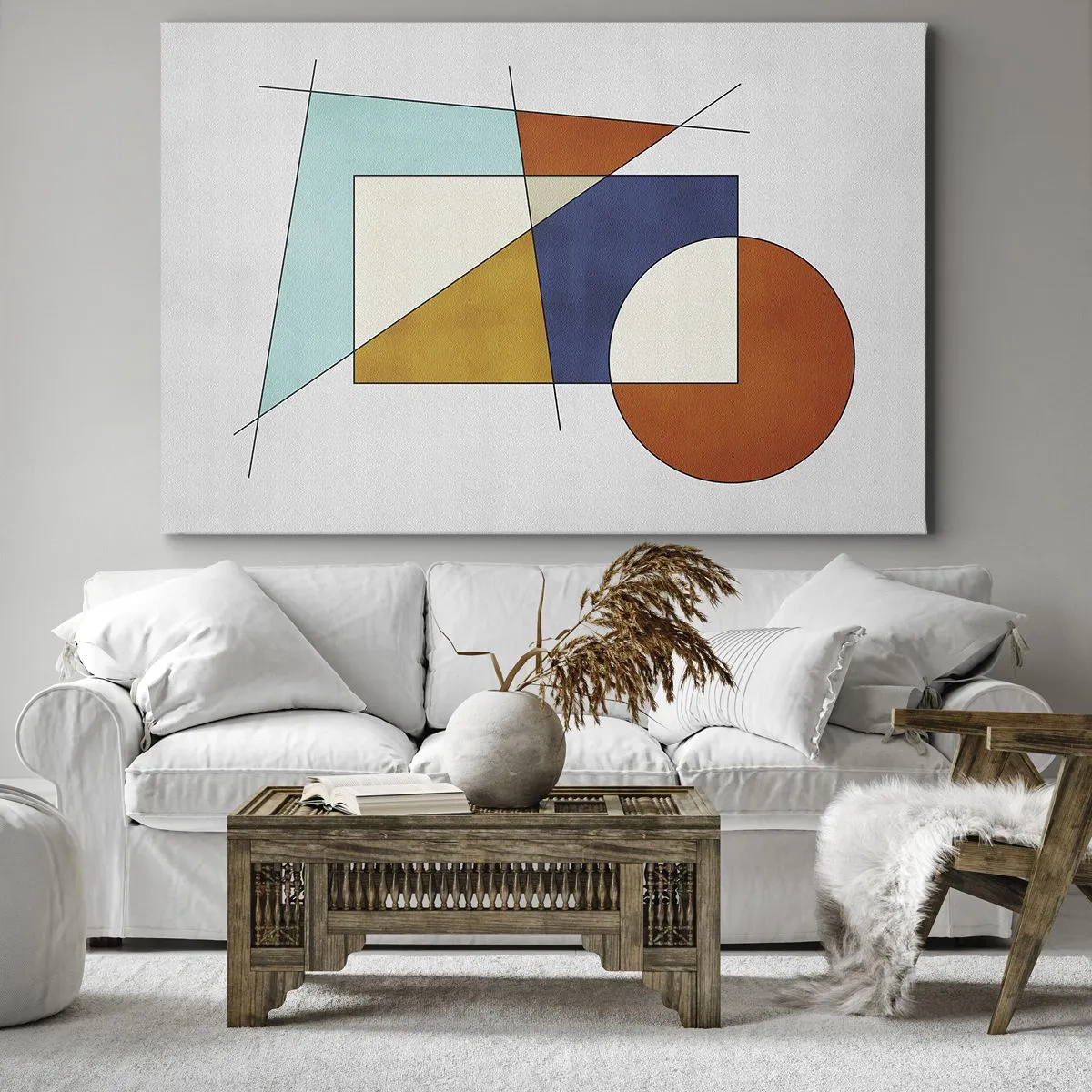Vászonkép - Absztrakció: modernista szórakozás - 70x50 cm