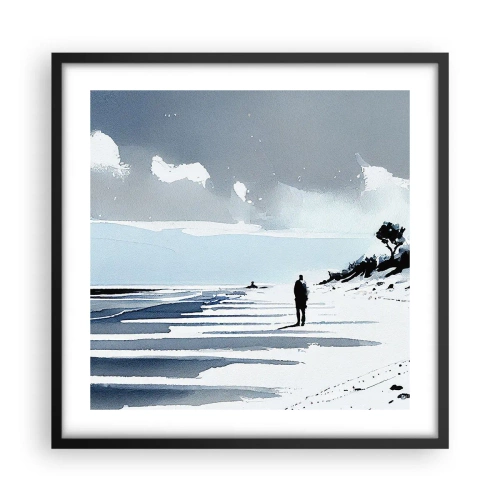 Poszter fehér keretben - Egyedül - 50x50 cm