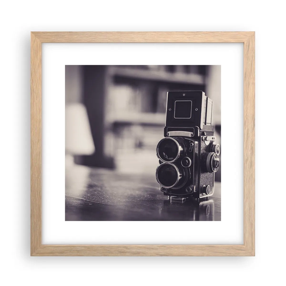 Poszter világos tölgy keretben - Egy régi fénykép varázsa - 30x30 cm