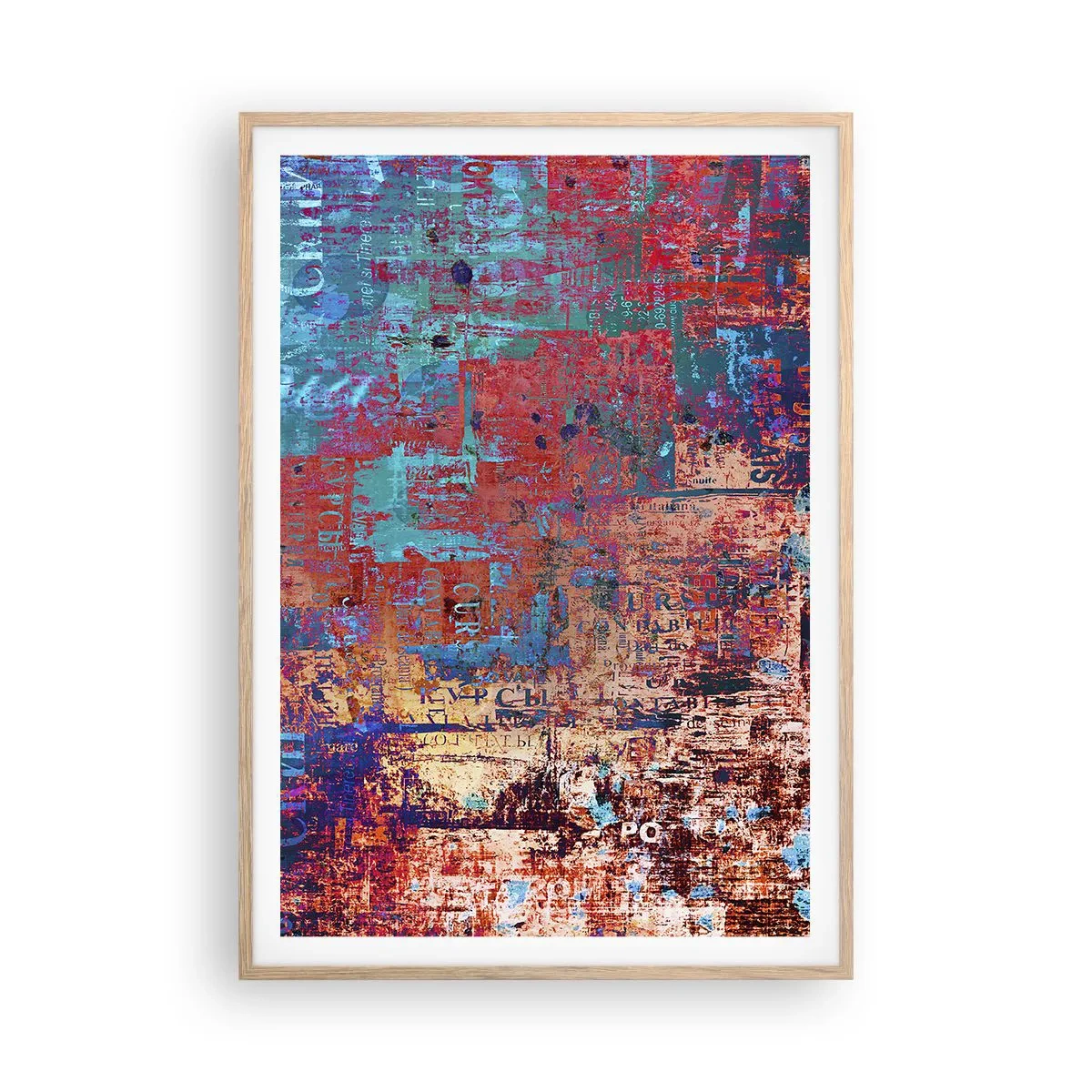 Poszter világos tölgy keretben - Emlékezés és feledés - 70x100 cm