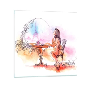 Üveg kép - Párizsi sikk - 30x30 cm