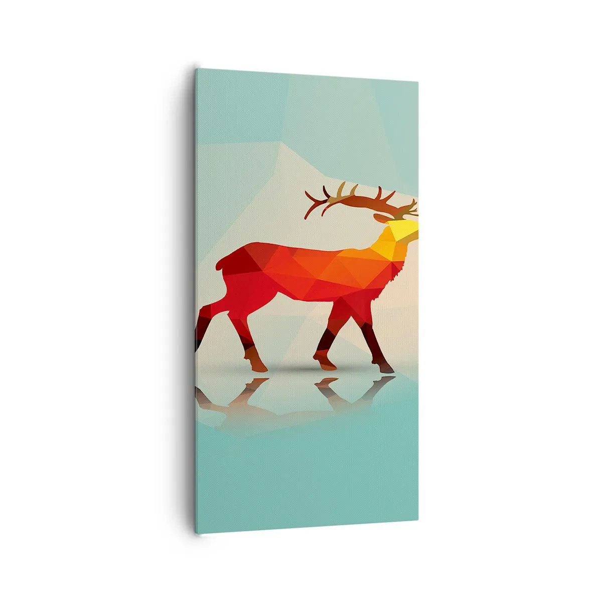 Vászonkép - Geometrikus szarvas - 65x120 cm