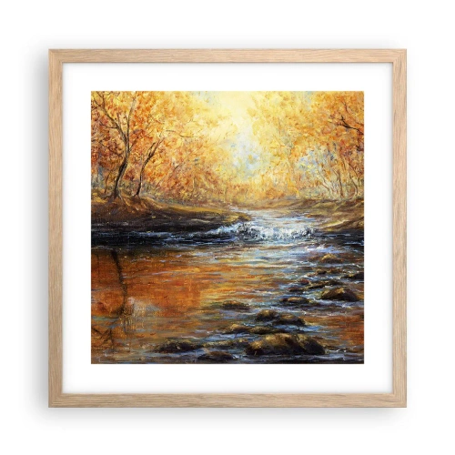 Poszter világos tölgy keretben - Az Arany Patak - 40x40 cm