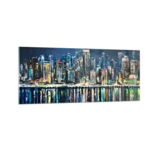 Üveg kép - Lámpák kaszkádja - 100x40 cm