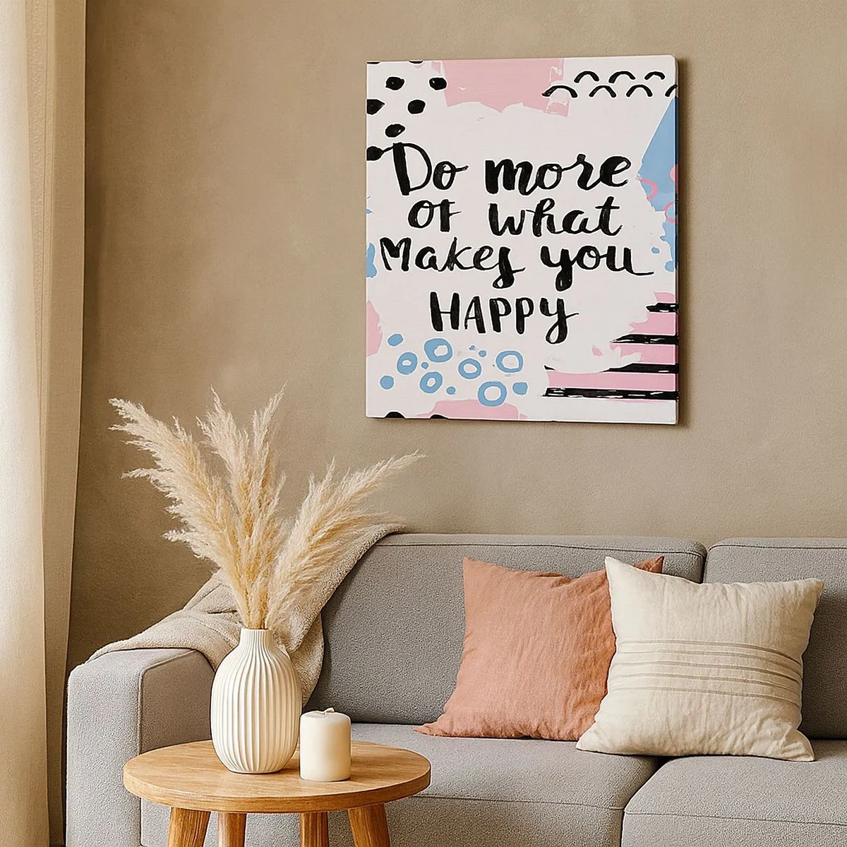 Vászonkép - Hogyan legyünk boldogok - 30x30 cm