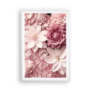 Poszter fekete keretben - Rózsaszín szirmokban - 61x91 cm